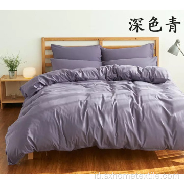 Set Sprei Tempat Tidur Rumah Microfiber Brushed Solid